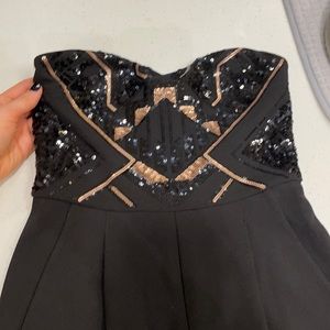 Beautiful strapless jumpsuit!